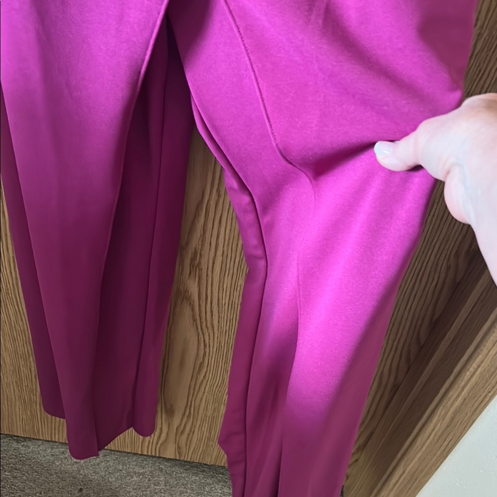 Pink Asymmetrical One Shoulder Jumpsuit - Picture 4 of 4